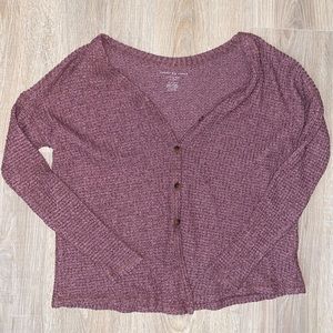 American Eagle Waffle Knit Top